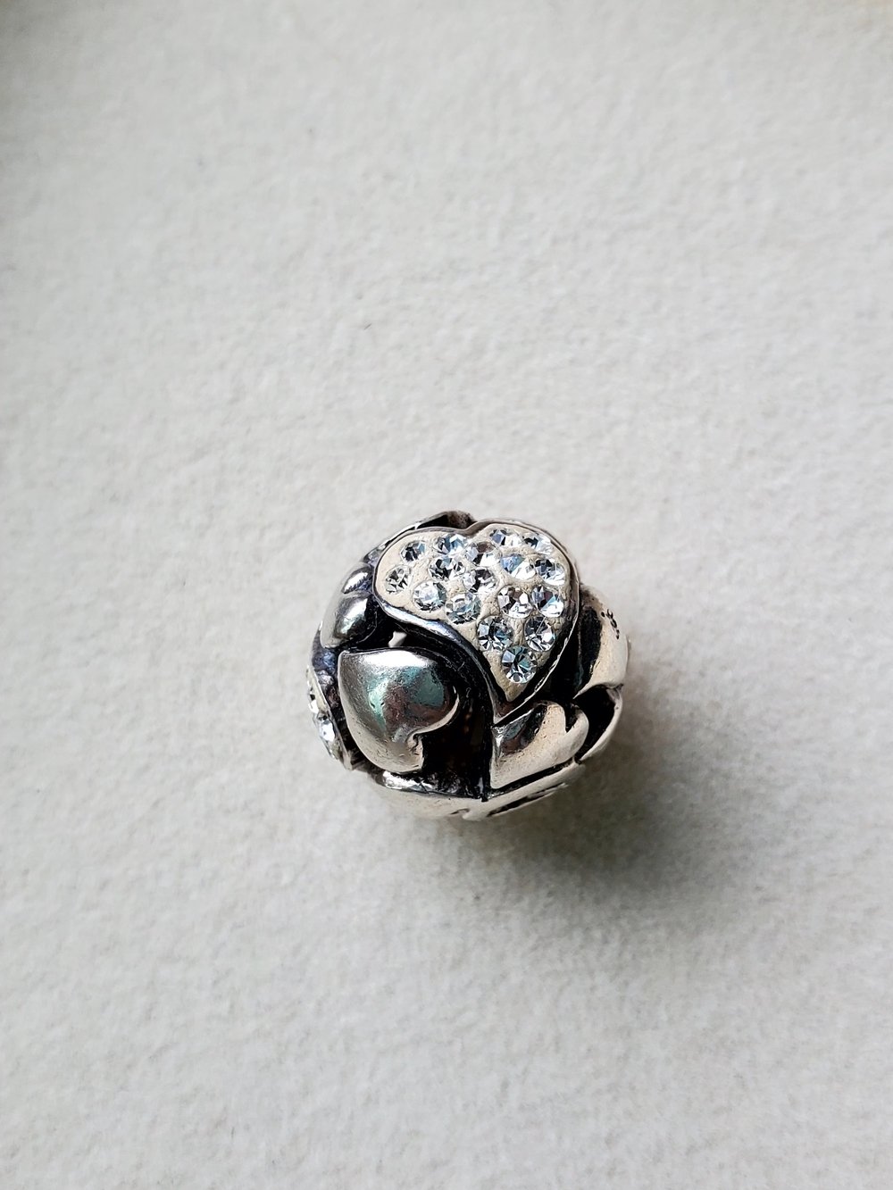 Sterling Silver 925 Decorative Ball Charm Pendant 9.73g Vintage